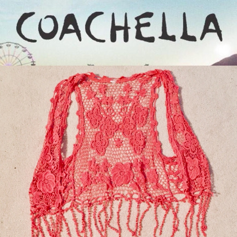 Pink Crocheted Vest